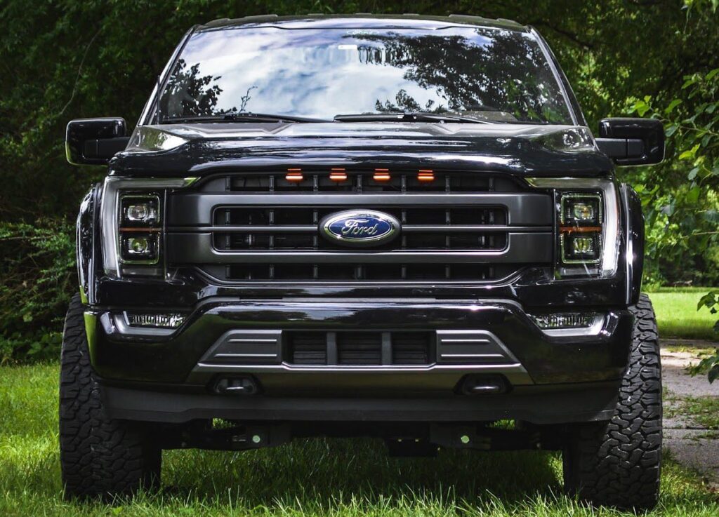 Front View Black Truck
