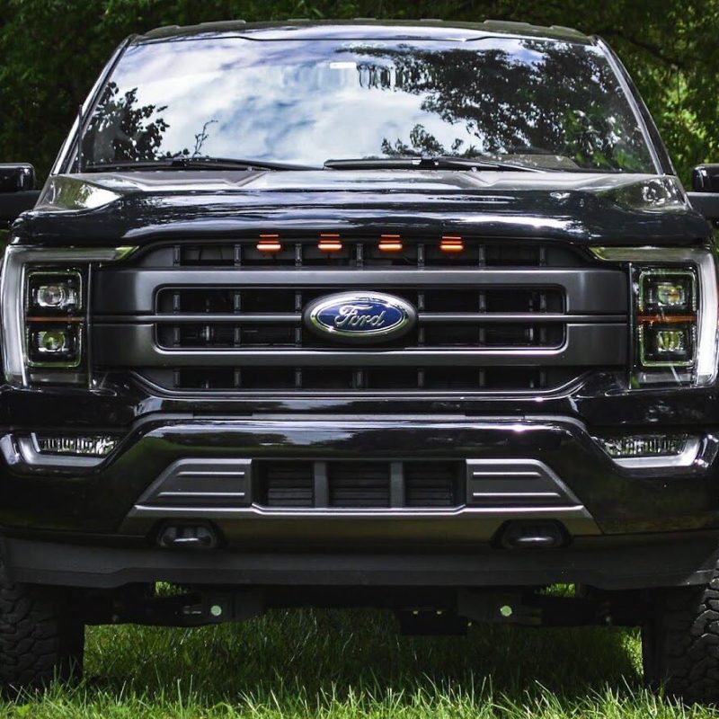 Front View Black Truck