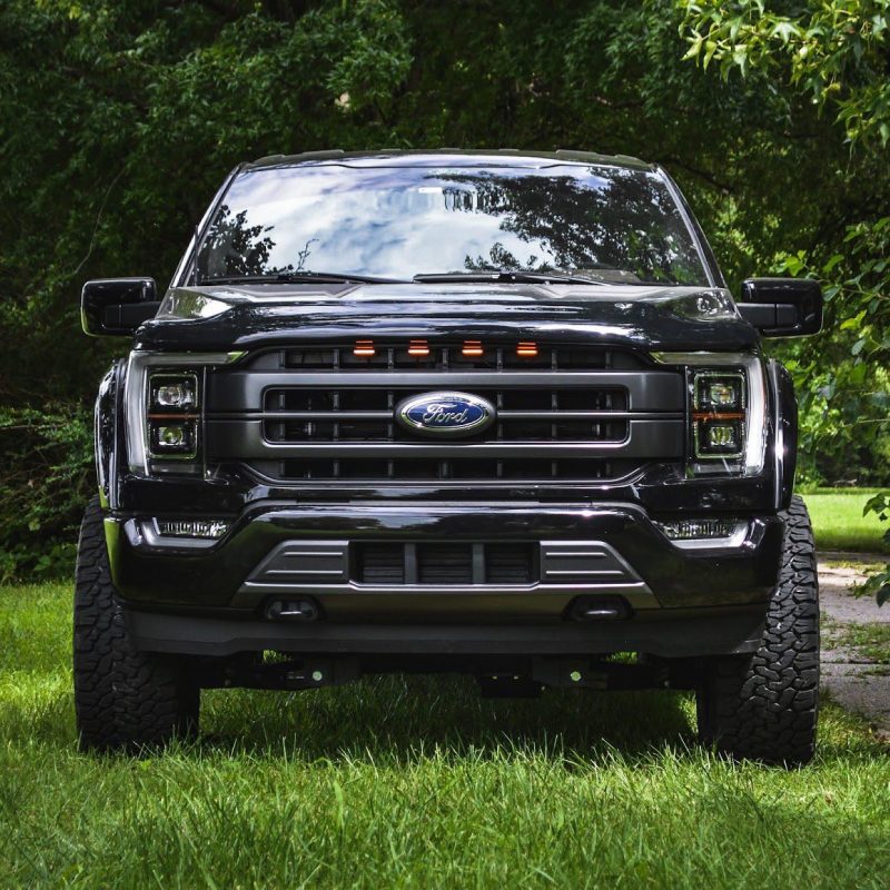 Front View Black Truck